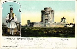 Thessaloniki, Saloniki, Salonica, Salonique; La tour Blanche, Cavas / white tower, folklore