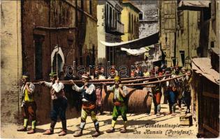 1910 Constantinople, Istanbul; Les Hamals (Portefaix) / Turkish folklore (EK)