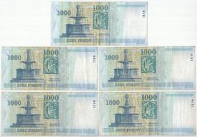 1999. 1000Ft (9x) "DA", "DC", "DD" T:F