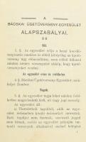A Bácskai Ügetőverseny-Egyesület alapszabályai. Zombor, 1910. Bittermann. 10p. Kiadói papírborítóval