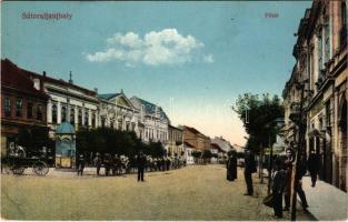 Sátoraljaújhely, Fő tér, Roth Bernát fia, Tóth József üzlete, pavilon. Vasúti Levelezőlapárúsítás 20. sz.-1915