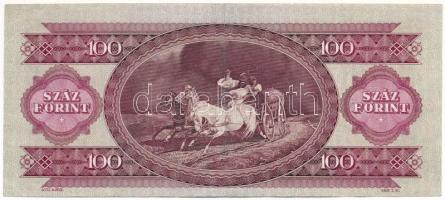 1949. 100Ft "B188 110661" enyhén eltolódott hátlapi nyomattal T:F szép papír
Adamo F28