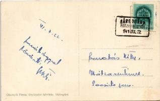 1941 Sárbogárd, Községháza, Római katolikus templom és járásbíróság, Vasútállomás, Mrázik Menyhért f...