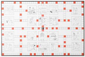 Bibliai helyszíneket megjelenítő társasjáték tábla, 60×40 cm