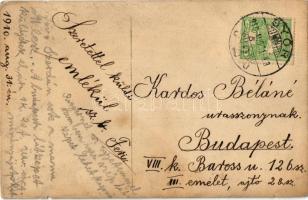 1910 Győr, magyar katonák sörözés közben / Hungarian military, soldiers drinking beer. photo (EK)