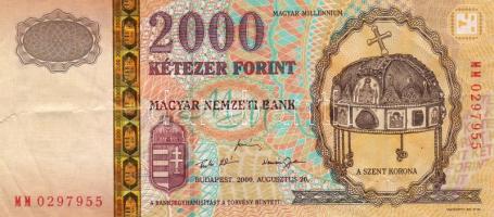 2000Ft  MNB Milleneum-bankjegy T:II