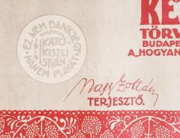 1919 Kató Kiszly István (1895-1963): "Két Korona. Bárki kívánságára minden lapárusító azonnal a...