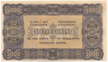 1923. 5000K "5B17 642358", alsó széle levágva! T:F kis beszakadás, szép papír Adamo K39