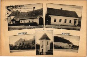 1924 Milonice, multi-view postcard