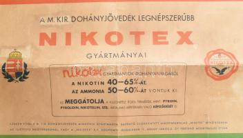 cca 1930 Repcze János (1905-1985): "A M. Kir. Dohányjövedék legnépszerűbb Nikotex gyártmányai&q...