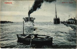 1909 Trieste, Trieszt; Molo S. Carlo (EK)