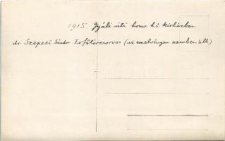 1915 Budapest IX. Gyáli úti honvéd helyőrségi kórház, dr. Szepesi Sándor I.o. főtörzsorvos (az emelv...