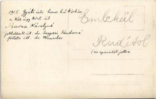 1915 Budapest IX. Gyáli úti honvéd helyőrségi kórház, Burza Károlyné, dr. Szepesi Sándorné és dr. Wü...