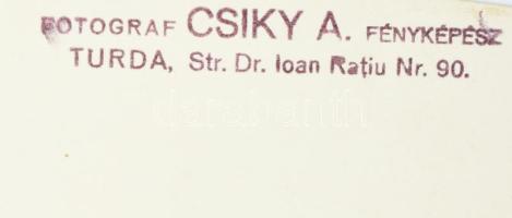 cca 1920 Torda, Elektromos központ. Csiky A. fényképész pecséttel jelzett fotó / Turda electric cent...