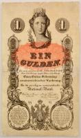 1858. 1G vízjeles papíron T:F restaurált Austrian Empire 1858. 1 Gulden with watermark C:F restored Kodnar 91a, Adamo G87