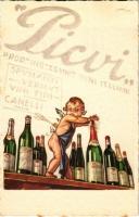 Picvi Vini Italiani. Ditta Tugni & Coppo Bergamo-Milano-Canelli / Olasz bor reklám / Italian wine advertisement s: Mazza