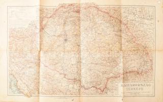 Magyarország térképe, 1:1 500 000, kiadja: Magyar Földrajzi Intézet Rt., szakadásokkal, 45×72 cm
