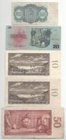Csehszlovákia 1960. 10K (2x) + 1961. 3K + 1964. 50K + 1970. 20K T:F,VG
Czechoslovakia 1960. 10 Koru...