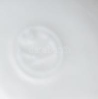 Virág mintás porcelán váza. Kézzel festett, jelzett, kopott 11,5 cm