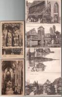 5 db RÉGI külföldi képeslap füzet: Bruxelles, Waterloo, Charleroi, Geneve, Nürnberg