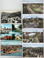 5 db főleg RÉGI külföldi képeslap füzet: Luxembourg, Warszawa, Ostende, Norway