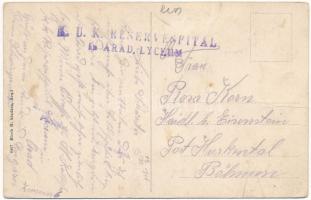 1916 Arad, Városliget, Aradi Lövészegylet lövöldéje. Bloch H. / park, shooting hall + "K.u.K. R...