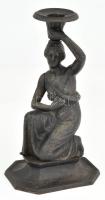 (Munkács), öntöttvas figurális antik gyertyatartó 1870 körül , m:23 cm Jelzés nélkül