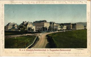 1915 Nagyszeben, Hermannstadt, Sibiu; K.u.K. Infanterie-Kadettenschule / Cs. és kir. gyalogsági hadapródiskola / Austro-Hungarian K.u.K. military infantry cadet school (kis szakadás / small tear)