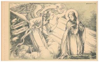 Karácsony - 10 lapos képeslapfüzet Márton L. grafikáival