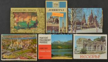 16 db MODERN külföldi képeslap füzet: városok és motívumok