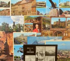 50 db MODERN magyar és külföldi nagy alakú város képeslap / 50 MODERN Hungarian and other big-sized town-view postcards