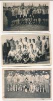 3 db RÉGI focicsapat, labdarúgócsapat képeslap, fotólap / 3 pre-1945 sport football postcards, photo