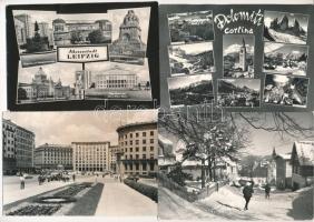 50 db MODERN fekete-fehér külföldi város képeslap, főleg a 60-as évekből / 50 MODERN black and white European town-view postcards mostly from the 60s