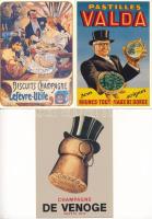 6 db MODERN reprint képeslap reklám plakátokról / 6 modern reprint postcards of advertising posters
