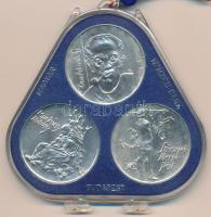 1976. 200Ft Ag (3xklf) "Magyar festők I. / Derkovits, Szinyei, Munkácsy" érmesor plombált műanyag tokban T:BU kis patina  Adamo EM49, EM50, EM51