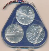 1976. 200Ft Ag (3xklf) "Magyar festők I. / Derkovits, Szinyei, Munkácsy" érmesor plombált ...