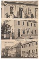 1930 Hegyeshalom, Nitsch Márton vegyeskereskedése, M. kir. postahivatal, vasúti tiszti lakások