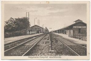 1927 Nagymaros-Visegrád, pályaudvar, vasútállomás, gőzmozdony