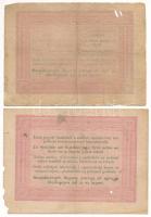 1848. 5Ft "Kossuth bankó" vörösesbarna nyomat (2db) T:VG ly., anyaghiány Adamo G109