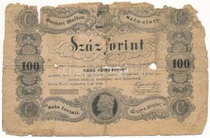 1848. 100Ft Kossuth bankó T:Pr Hungary 1848. 100Ft Kossuth banknote C:Pr Adamo G114