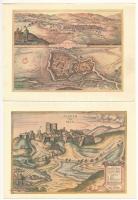 6 db MODERN magyar képeslap: várak látványterve 1617-ből