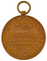 1898. "Jubileumi Emlékérem a Fegyveres Erő Számára / Signum memoriae (AVSTR)" bronz kitünt...