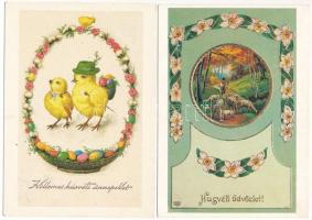 24 db MODERN reprint húsvéti üdvözlő képeslap / 24 modern reprint Easter greeting motive postcards