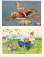 24 db MODERN reprint húsvéti üdvözlő képeslap / 24 modern reprint Easter greeting motive postcards
