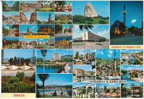 JUGOSZLÁVIA - 35 db MODERN város képeslap / YUGOSLAVIA - 35 MODERN town-view postcards