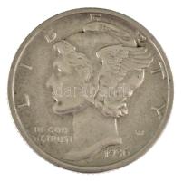 Amerikai Egyesült Államok 1936. 1d (10c) Ag Mercury T:XF  USA 1936. 1 Dime (10 Cents) Ag Mercury C:XF Krause KM#140