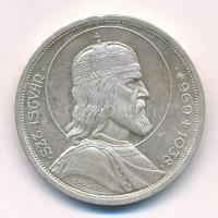 1938. 5P Ag "Szent István" T:AU patina Adamo P8.1