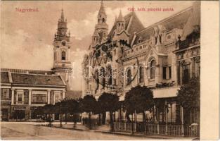 1907 Nagyvárad, Oradea; Görögkatolikus püspöki palota, Dell'Orto K. üzlete. D.K. Bp. 1906. / Greek Catholic bishop's palace, shops (EK)