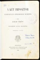 Jakab Ödön: A két imposztor. Elbeszélés gyermekek számára. Neogrády Antal rajzaival. Bp., 1913, Fran...