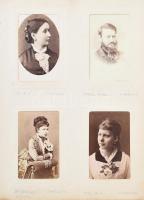 cca 1860-1880 Vizitkártya gyűjtemény: 200 db vizitkártya magyar és külföldi stúdiókból, katonák, nem...